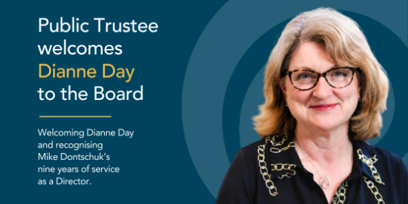 Post preview - Public Trustee welcomes Dianne Day to the Board and farewells Mike Dontschuk