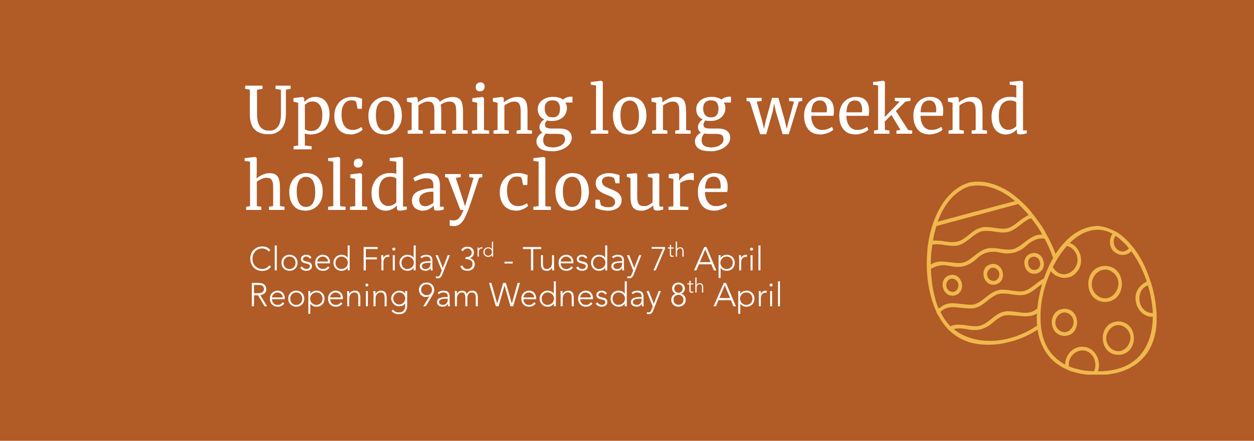 Upcoming long weekend holiday closure and payment information. - Public ...